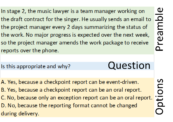 Practitioner exam tip – example standard style question. Practitioner exam tip – example standard style question.